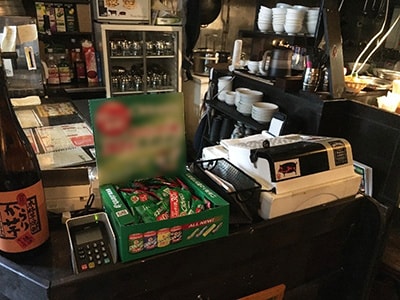 ラーメン店/居酒屋でのガム試供品設置サンプリング事例4