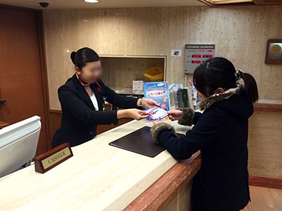 温泉旅館でのホットアイマスクサンプリング事例4