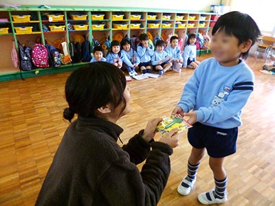 屋内遊戯施設クーポンの保育園・幼稚園サンプリング事例2
