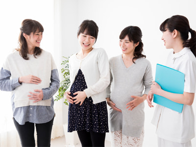 産婦人科(産科)と助産院利用者に向けた共済3紹介チラシのサンプリング事例