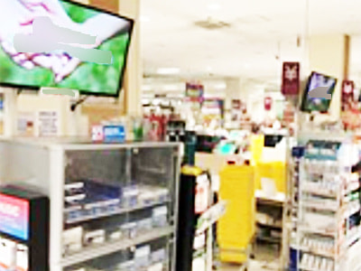 大手スーパーＩ食品売場内映像放映
