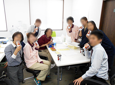 アーモンドミルク飲料新商品の教育機関/医療機関でのサンプリング事例2
