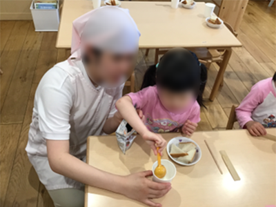 幼稚園・保育園での健康粉末飲料（調整ココア）の試飲プロモーション事例