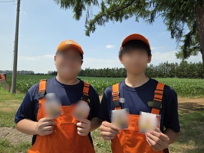 園芸学科・農業学科・酪農学科生徒への絆創膏サンプリング事例