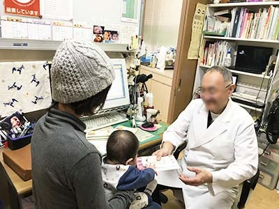 産婦人科医院における家事代行サービス告知ツールのサンプリング事例