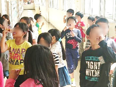 全国の小学2~4年生に向けた大手メーカーの子ども用ハミガキのサンプリング事例1