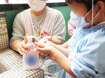 手洗い場面が多い幼稚園/保育園でのハンドソープのサンプリング事例1