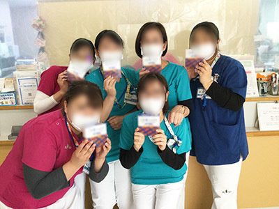 産婦人科受診者・医師・スタッフに向けた労いワード入りオリジナル「乳酸菌入りチョコレート」のサンプリング事例2