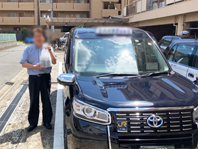 ビジネスホテル・タクシーでのブラックコーヒーサンプリング事例1