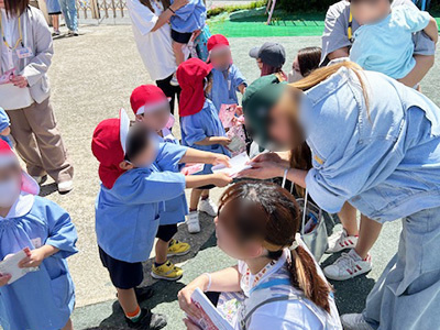 幼稚園に通っている園児のママに向けたシャンプーのサンプリング事例4